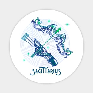 Vibrant Zodiac Sagittarius Magnet